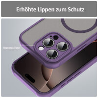 Handyhülle für Apple iPhone 16 Pro Matt Case Schutzhülle Kratzfest Passgenau Lila