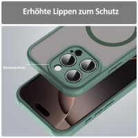 Handyhülle für Apple iPhone 16 Pro Matt Case Schutzhülle Kratzfest Passgenau Grün