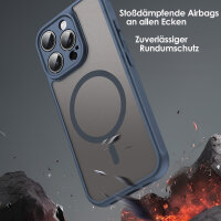 Handyhülle für Apple iPhone 16 Pro Matt Case Schutzhülle Kratzfest Passgenau Blau