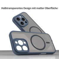 Handyhülle für Apple iPhone 16 Pro Matt Case Schutzhülle Kratzfest Passgenau Blau