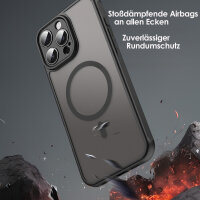 Handyhülle für Apple iPhone 16 Pro Max Matt Case Schutzhülle Kratzfest Passgenau Schwarz