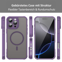 Handyhülle für Apple iPhone 16 Pro Max Matt Case Schutzhülle Kratzfest Passgenau Lila