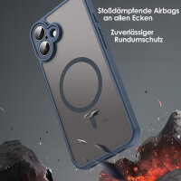 Handyhülle für Apple iPhone 16 Plus Matt Case Schutzhülle Kratzfest Passgenau Blau