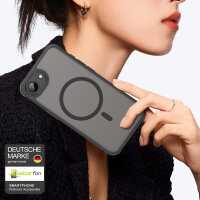Handyhülle für Apple iPhone 16E Matt Case Schutzhülle Kratzfest Passgenau Schwarz