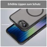 Handyhülle für Apple iPhone 16E Matt Case Schutzhülle Kratzfest Passgenau Schwarz