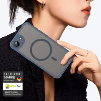 Handyhülle für Apple iPhone 16E Matt Case Schutzhülle Kratzfest Passgenau Blau