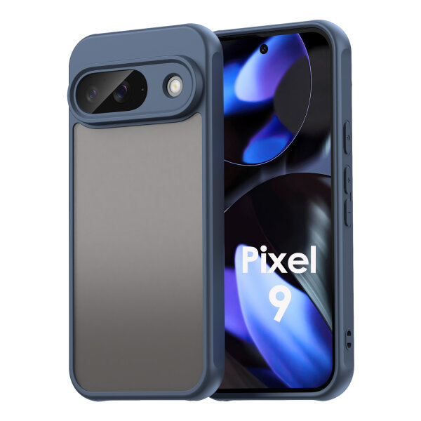 Handyhülle für Google Pixel 9 Matt Stoßfest Schutzhülle Back cover in Blau