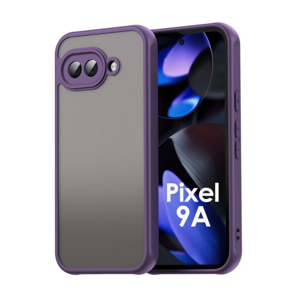 Handyhülle für Google Pixel 9A Matt Stoßfest Schutzhülle Back cover in Lila
