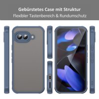 Handyhülle für Google Pixel 9A Matt Stoßfest Schutzhülle Back cover in Blau