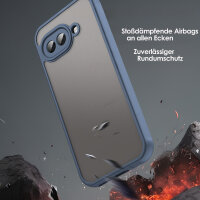 Handyhülle für Google Pixel 9A Matt Stoßfest Schutzhülle Back cover in Blau