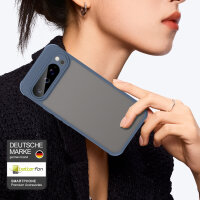 Handyhülle für Google Pixel 9 Pro XL Matt Stoßfest Schutzhülle Back cover in Blau