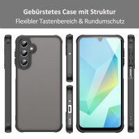 Handyhülle für Samsung Galaxy A16 Matt Stoßfest Schutzhülle Back cover in Schwarz