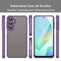 Handyhülle für Samsung Galaxy A16 Matt Stoßfest Schutzhülle Back cover in Lila