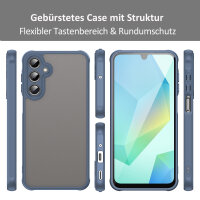 Handyhülle für Samsung Galaxy A16 Matt Stoßfest Schutzhülle Back cover in Blau
