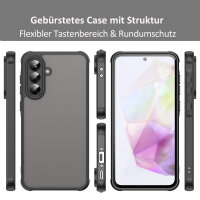 Handyhülle für Samsung Galaxy A36 Matt Stoßfest Schutzhülle Back cover in Schwarz
