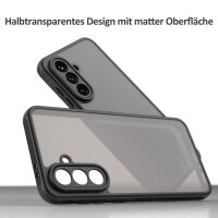 Handyhülle für Samsung Galaxy A36 Matt Stoßfest Schutzhülle Back cover in Schwarz