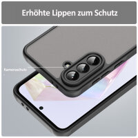 Handyhülle für Samsung Galaxy A36 Matt Stoßfest Schutzhülle Back cover in Schwarz