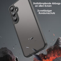 Handyhülle für Samsung Galaxy A55 Matt Stoßfest Schutzhülle Back cover in Schwarz