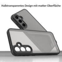 Handyhülle für Samsung Galaxy A55 Matt Stoßfest Schutzhülle Back cover in Schwarz