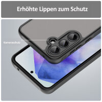 Handyhülle für Samsung Galaxy A55 Matt Stoßfest Schutzhülle Back cover in Schwarz