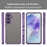 Handyhülle für Samsung Galaxy A55 Matt Stoßfest Schutzhülle Back cover in Lila