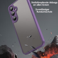 Handyhülle für Samsung Galaxy A55 Matt Stoßfest Schutzhülle Back cover in Lila
