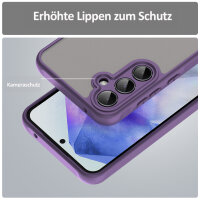 Handyhülle für Samsung Galaxy A55 Matt Stoßfest Schutzhülle Back cover in Lila
