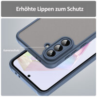 Handyhülle für Samsung Galaxy A56 Matt Stoßfest Schutzhülle Back cover in Blau