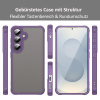 Handyhülle für Samsung Galaxy S24 / Galaxy S25 Matt Stoßfest Schutzhülle Back cover in Lila