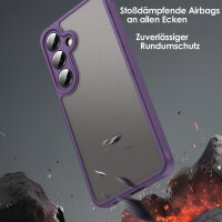 Handyhülle für Samsung Galaxy S24 / Galaxy S25 Matt Stoßfest Schutzhülle Back cover in Lila