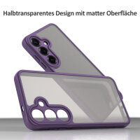 Handyhülle für Samsung Galaxy S24 / Galaxy S25 Matt Stoßfest Schutzhülle Back cover in Lila