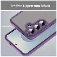 Handyhülle für Samsung Galaxy S24 / Galaxy S25 Matt Stoßfest Schutzhülle Back cover in Lila