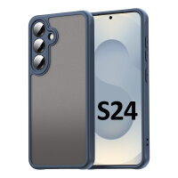 Handyhülle für Samsung Galaxy S24 / Galaxy S25 Matt Stoßfest Schutzhülle Back cover in Blau