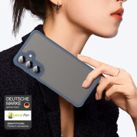 Handyhülle für Samsung Galaxy S24 / Galaxy S25 Matt Stoßfest Schutzhülle Back cover in Blau