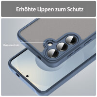 Handyhülle für Samsung Galaxy S24 / Galaxy S25 Matt Stoßfest Schutzhülle Back cover in Blau