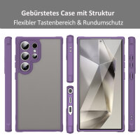 Handyhülle für Samsung Galaxy S24 Ultra Matt Stoßfest Schutzhülle Back cover in Lila