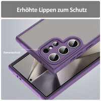 Handyhülle für Samsung Galaxy S24 Ultra Matt Stoßfest Schutzhülle Back cover in Lila