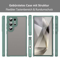Handyhülle für Samsung Galaxy S24 Ultra Matt Stoßfest Schutzhülle Back cover in Grün