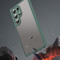 Handyhülle für Samsung Galaxy S24 Ultra Matt Stoßfest Schutzhülle Back cover in Grün