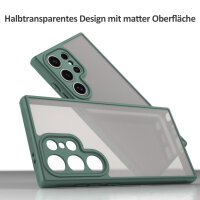 Handyhülle für Samsung Galaxy S24 Ultra Matt Stoßfest Schutzhülle Back cover in Grün