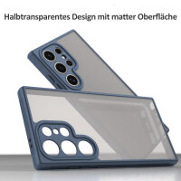 Handyhülle für Samsung Galaxy S24 Ultra Matt Stoßfest Schutzhülle Back cover in Blau
