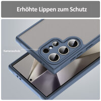 Handyhülle für Samsung Galaxy S24 Ultra Matt Stoßfest Schutzhülle Back cover in Blau
