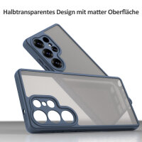 Handyhülle für Samsung Galaxy S25 Ultra Matt Stoßfest Schutzhülle Back cover in Blau