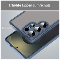 Handyhülle für Samsung Galaxy S25 Ultra Matt Stoßfest Schutzhülle Back cover in Blau