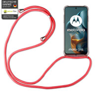 Handykett für Motorola Moto G05 / Moto E15 Hülle mit Kordel Handyhülle mit Band in Rot