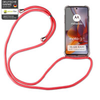 Handykett für Motorola Moto G75 Hülle mit Kordel Handyhülle mit Band in Rot