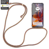 Handykett für Motorola Moto G75 Hülle mit Kordel Handyhülle mit Band in Rainbow