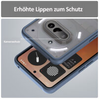 Handyhülle für Nothing Phone 3A Matt Stoßfest Schutzhülle Back cover in Blau