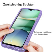360° Grad Hülle für Xiaomi Redmi A5 4G (EU 173mm) vollschutz Integriertem Displayschutz Lila