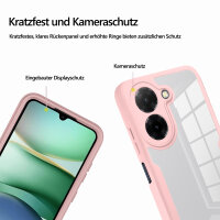 360° Grad Hülle für Xiaomi Redmi A5 4G (EU 173mm) vollschutz Integriertem Displayschutz Rosa
